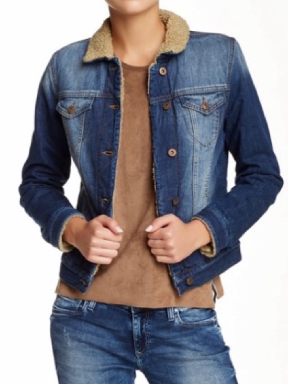Mavi Y2K Kaira Sherpa Corduroy Trucker Jean Jacket Women’s Size Small